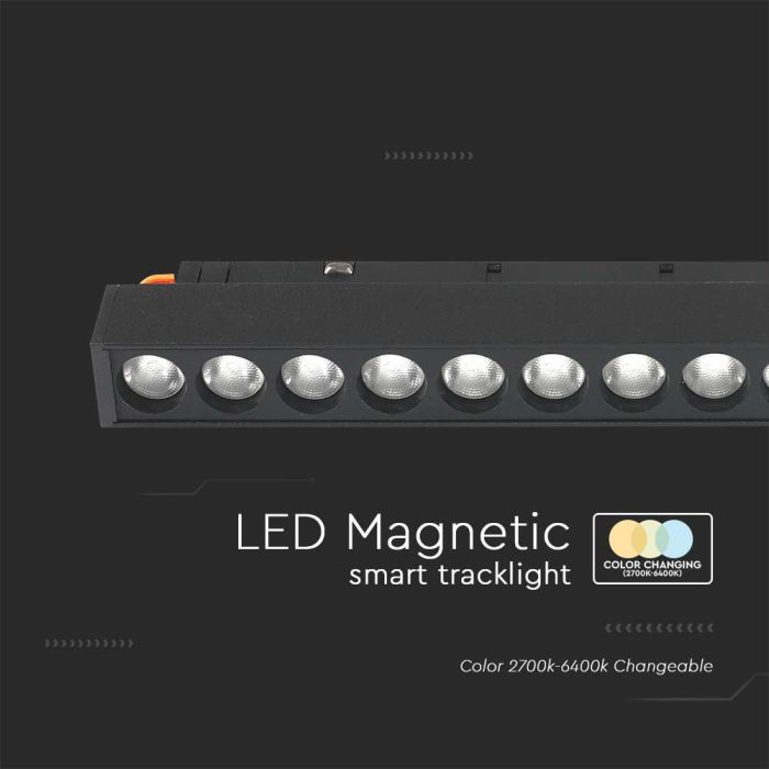 V-TAC Foco Carril LED SMART Magnético- Colgante - IP20 - Negro - 14W - 1300 Lumens - 3IN1-extra-3.webp