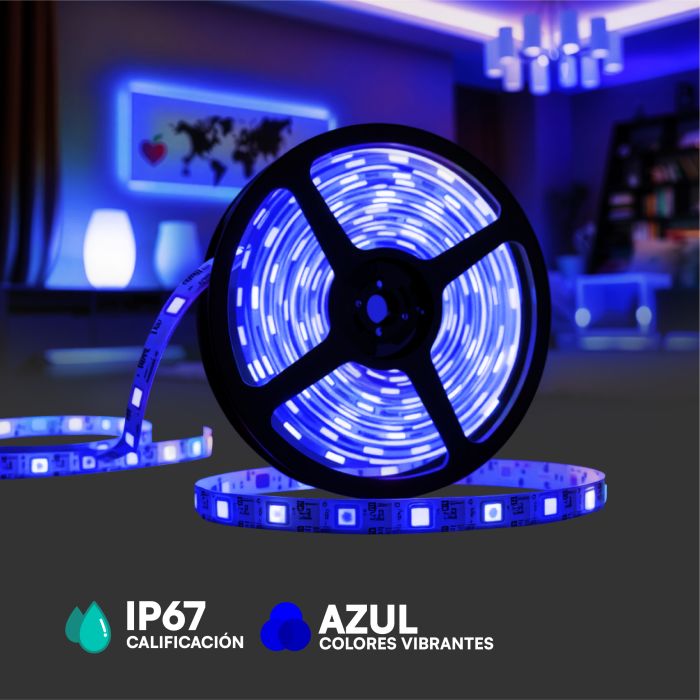 Tiras de Luz LED V-TAC - Módulos - IP67 Impermeable - Código de Color: Azul - 0.72W- 66 Lumens
