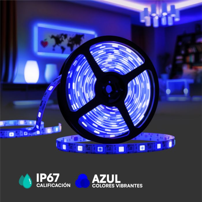 Tiras de Luz LED V-TAC - Módulos - IP67 Impermeable - Código de Color: Azul - 1.5W- 120 - 150 Lumens