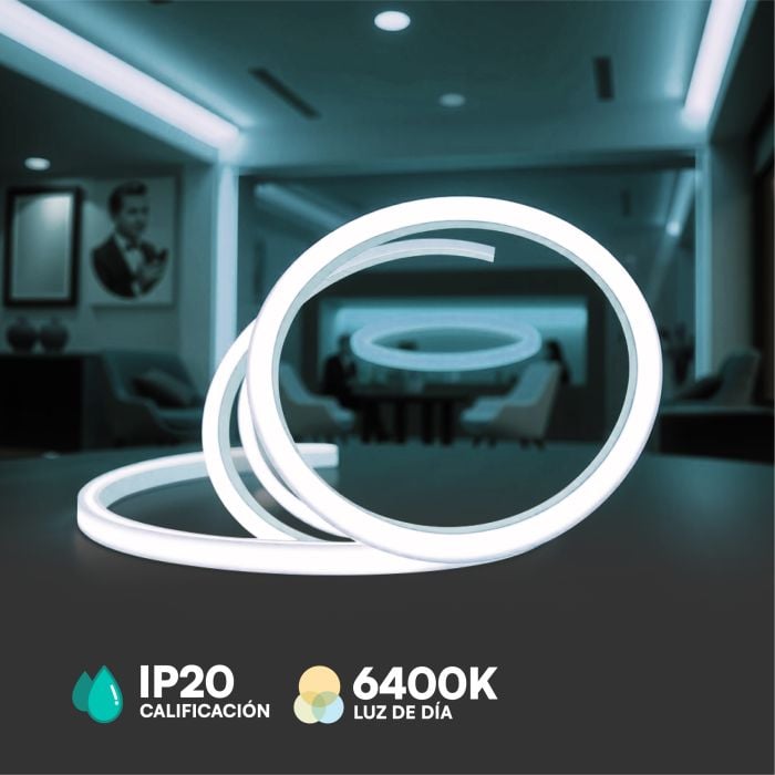 V-TAC LED COB Tira de Luz - IP20 - 6400K - Precio/1m (5m Rollo)