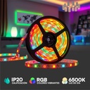V-TAC Tira de Luz LED - IP20 - RGB + 6400K - Precio/1m (5m Rollo)