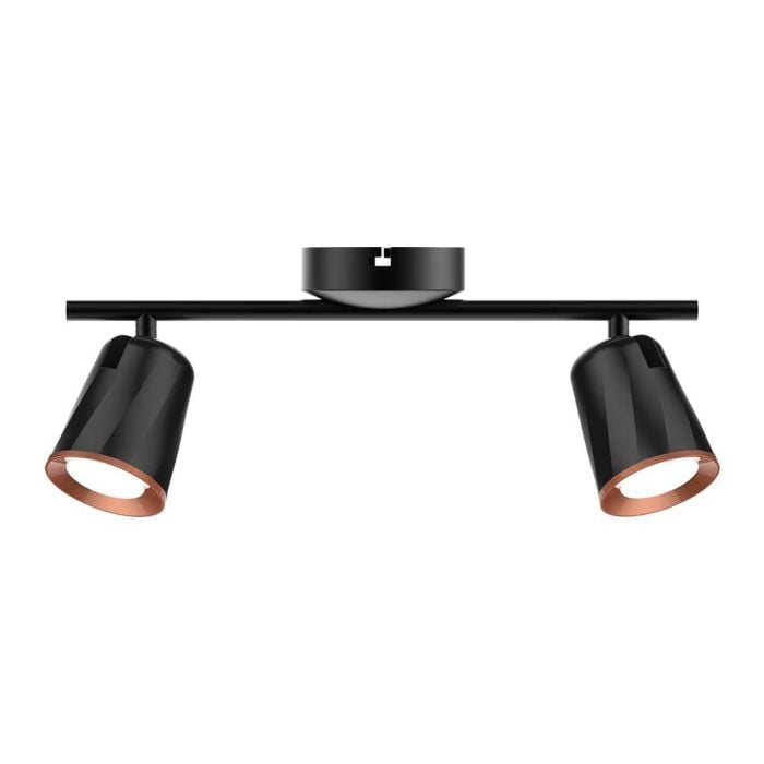 Aplique LED V-TAC - Doble Cabezal - IP20 - Negro - 10W - 1080 Lumens - 3000K