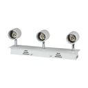 Riel de luz LED - Cabezal triple - GU10 - IP20 - Blanco