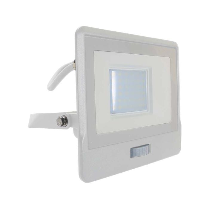 Proyector LED V-TAC - Samsung - Sensor PIR - Impermeable IP65 - Blanco - 30W - 2340 Lúmenes - 4000K
