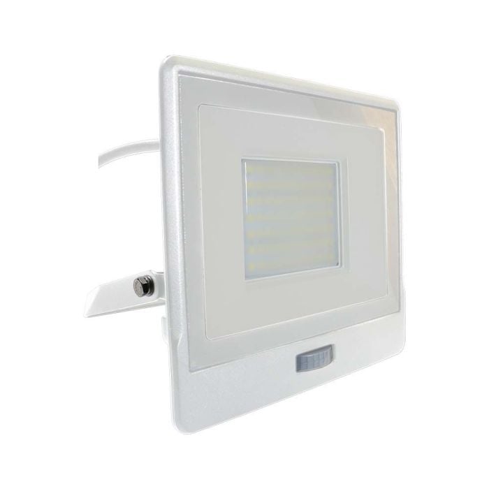 Proyector LED V-TAC - Samsung - Sensor PIR - Impermeable IP65 - Blanco - 50W - 4000 Lúmenes - 4000K