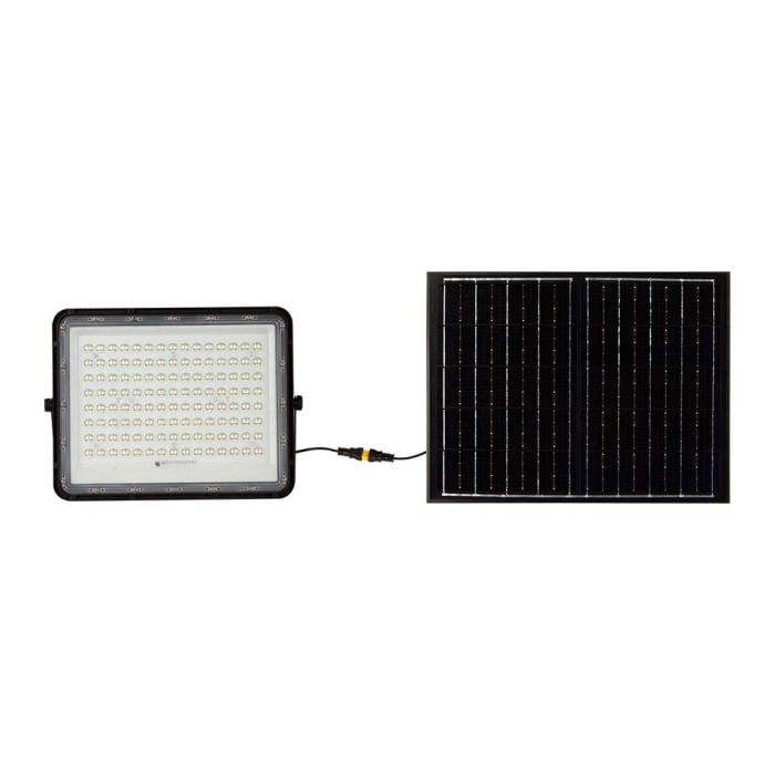 Proyector Solar V-TAC - Impermeable IP65 - Negro - 15W - 1800 Lumens - 6400K