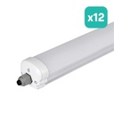 LED Batten Fitting - Serie G - IP65 Waterproof - 18W- 2160 Lumens - 4000K - Pack de 12