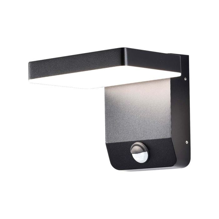 Aplique LED giratorio V-TAC - Sensor PIR - Impermeable IP65 - Negro - 17W - 2580 Lumens - 4000K