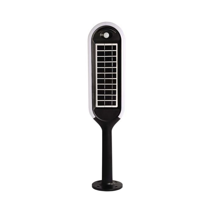 V-TAC Solar Bollard Light - IP65 Impermeable - Blanco + Negro - 5W- 400 Lumens - 4000K