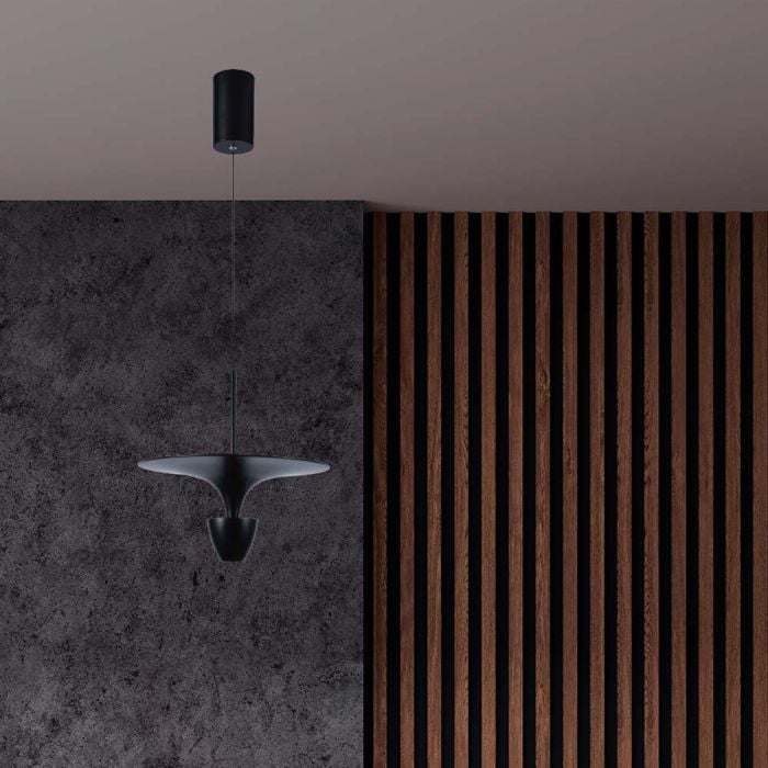 V-TAC Luz de Techo de Diseño - IP20 - Cuerpo Negro - 9W- 1000 Lumens - 3000K