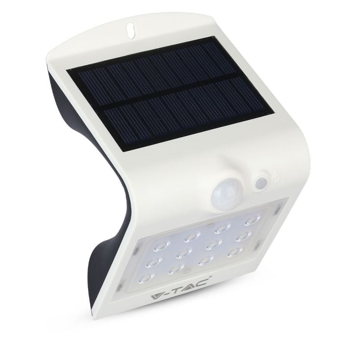 Aplique Solar V-TAC - IP65 Estanco - Blanco - 3W - 400 Lumens - 4000K + 3000K