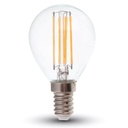 Bombilla LED V-TAC - Golf - Transparente - Soporte E14 - 130lm/w - IP20 - 6W - 800 Lumens - 2700K