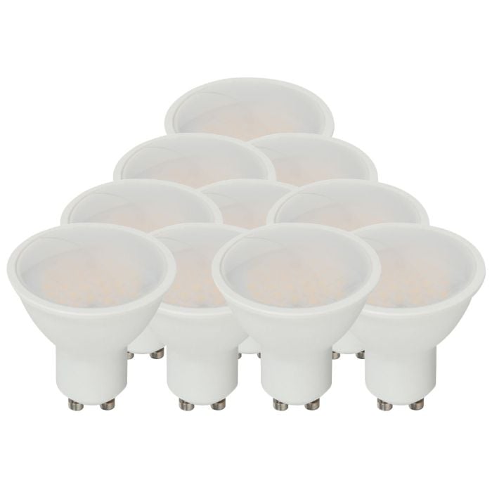 LED Dicroica - Samsung - GU10 - 110° - IP20 - Blanco lechoso - 10W - 1000 Lumens - 3000K - Pack de 10
