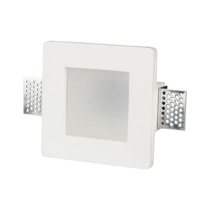 V-TAC LED Aro cuadrado - Empotrable - GU10 Frost Glass - IP20 - Blanco