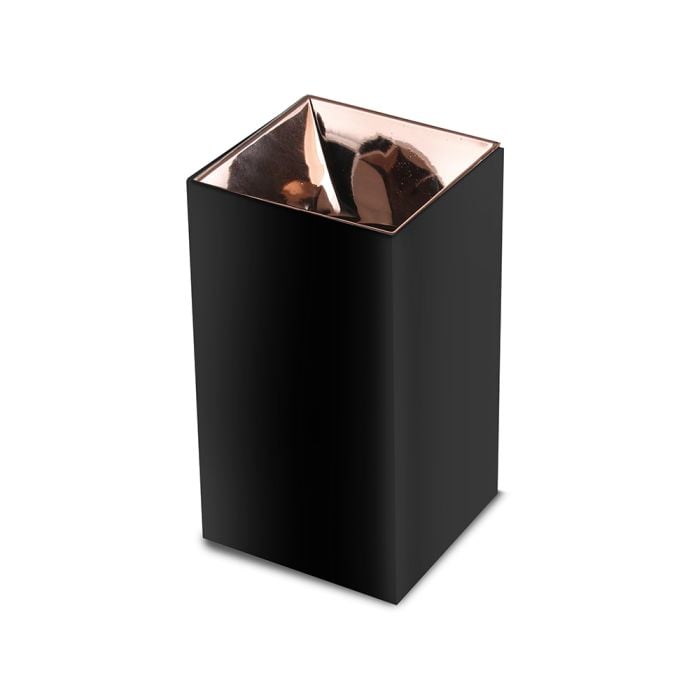 V-TAC Aro cuadrado LED - Accesorios de Superficie - GU10 - IP20 - Negro + Oro Rosa