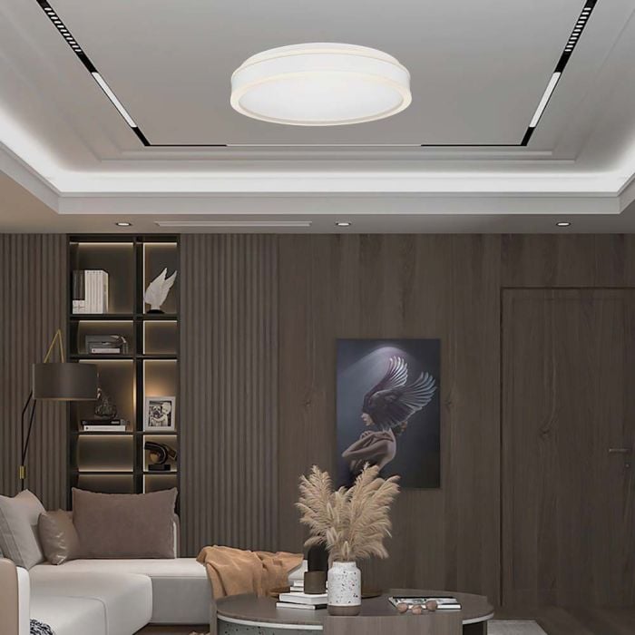 V-TAC Plafón de Diseño redondo - IP20 - Cuerpo Blanco - 38W- 4050 Lumens - 4000K