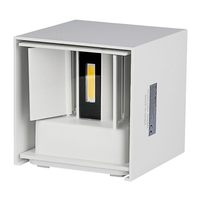 V-TAC LED Aplique Cuadrado - Bridgelux - IP65 Estanco - Blanco - 6W - 660 Lumens - 3000K