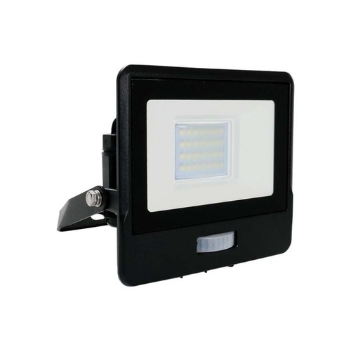 [20259] Proyector LED V-TAC - Samsung - Sensor PIR - Impermeable IP65 - Negro - 20W - 1510 Lúmenes - 3000K