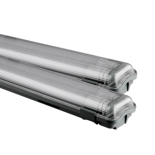 [6399] Pantalla estanca LED - Tubo Doble 2 x 18W - IP65 Estanca - Blanca - 3400 Lumens - 6400K - 120CM - Pack de 2