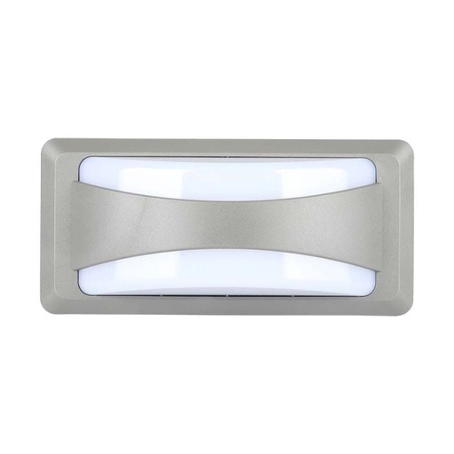 [218246] V-TAC LED Luz de Pared - Softlight Pasamuros - IP65 Impermeable - Gris - 12W - 1160 Lumens - 4000K
