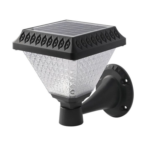[93578] Aplique Solar V-TAC - IP44 - Negro - 0.8W- 75 Lumens - 3IN1