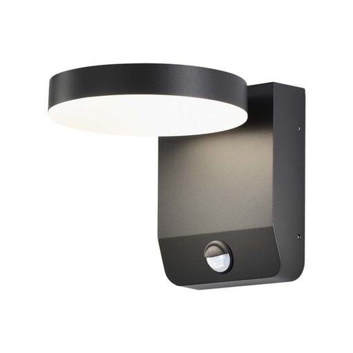[2956] Aplique LED giratorio V-TAC - Sensor PIR - Impermeable IP65 - Negro -17W - 2480 Lumens - 3000K