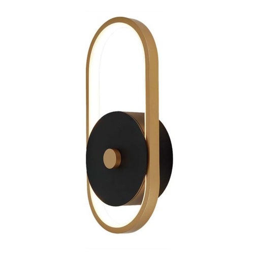 [10562] V-TAC LED Aplique Moderno - IP54 - Negro + Cuerpo Latón Antiguo - 15W- 1650 Lumens - 3000K