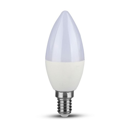 [4122] Bombilla LED V-TAC - Vela - Soporte E14 - IP20 - Blanca - 4W - 320 Lumens - 6400K