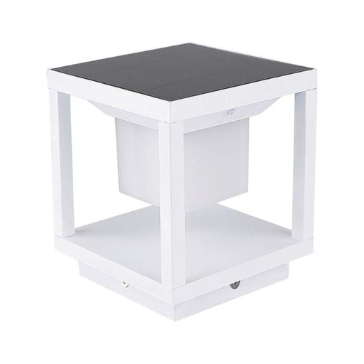 [6806] V-TAC Baliza Solar - IP65 Impermeable - Blanco - 2W - 90 Lumens - 3000K