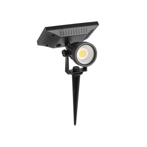 [6660] V-TAC Solar Pincho de jardín - IP65 Impermeable - Negro - 2W - 40 Lumens - 3000K
