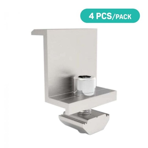 [11388] V-TAC Paneles Solares - Accesorios de Estructura - 35mm - Abrazadera Final - 4 Piezas/Paquete