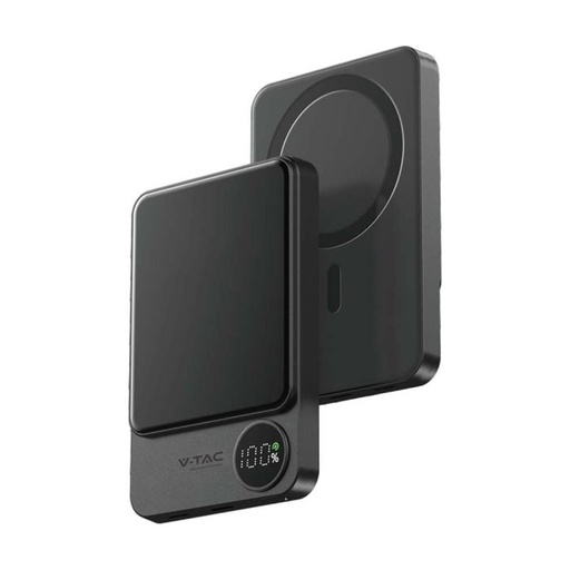 [7849] V-TAC Batería externa magnética  - Inalámbrico - Gris espacial - 10000mAh