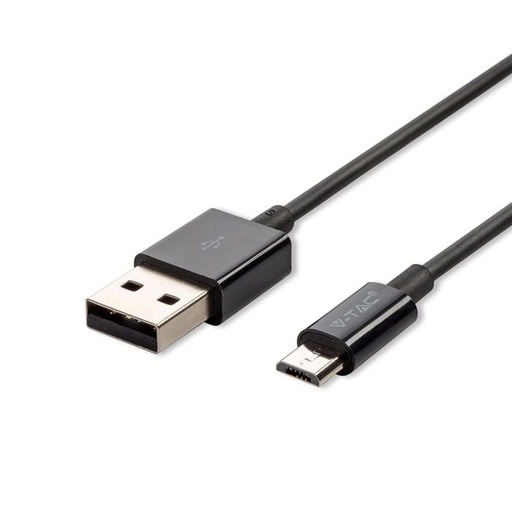 [8485] Cable USB V-TAC - Silver Series - Negro