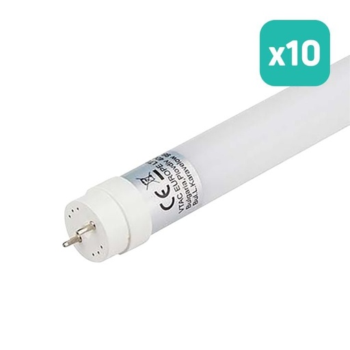 [216273] V-TAC Tubo LED T8 - IP20 - Blanco - 18W - 1850 Lumens - 4000K - 120CM - Pack de 10