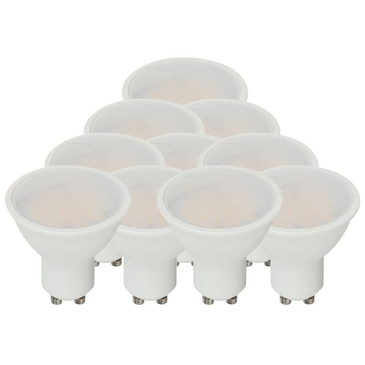[21878] LED Dicroica - Samsung - GU10 - 110° - IP20 - Blanco lechoso - 10W - 1000 Lumens - 3000K - Pack de 10